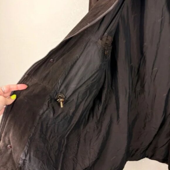 Bally Mens Vintage Suede Chore Chocolate Brown Jacket Mens 46 - Picture 5 of 7